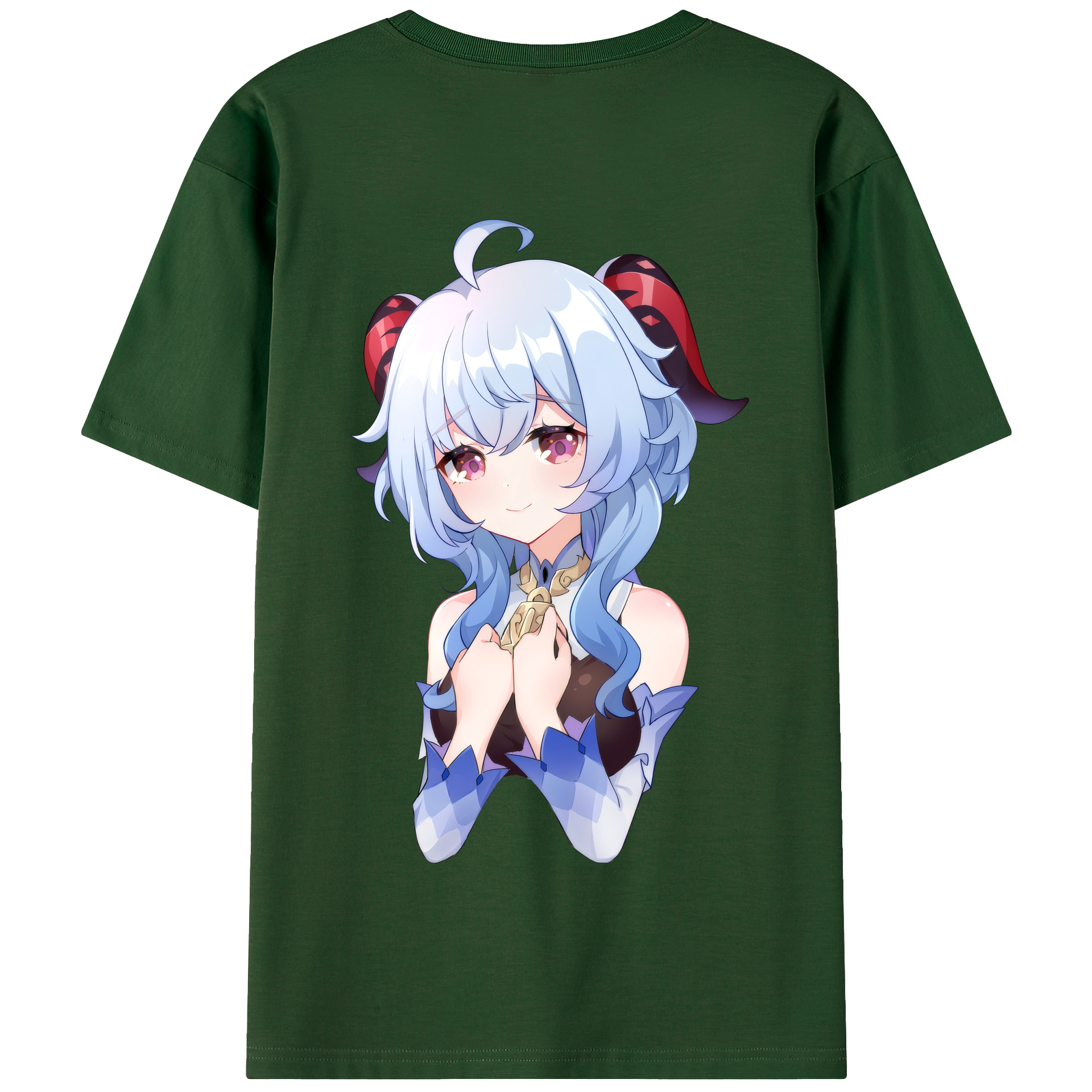 げんし神 甘雨 かんう genshin Ganyu 綿100％半袖Tシャツ（背面プリント）